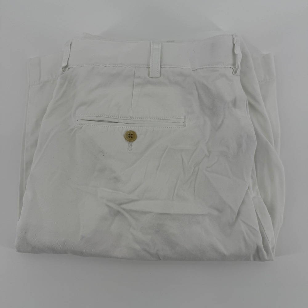 Polo Ralph Lauren Prospect Shorts Mens‎ 36 White Cotton Chino Flat Front Classic